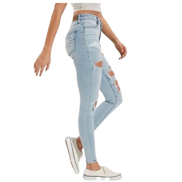 American Eagle Outfitters Super Stretch Ripped Jegging Jeans - Picture 1 of 13